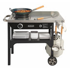 Cuisinart Outdoor Wok Station With Prep Table, 50,000 BTU, 14 inch Carbon Steel Wok - Black