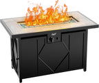 BALI OUTDOORS Propane Fire Pit Table 42 inch Black