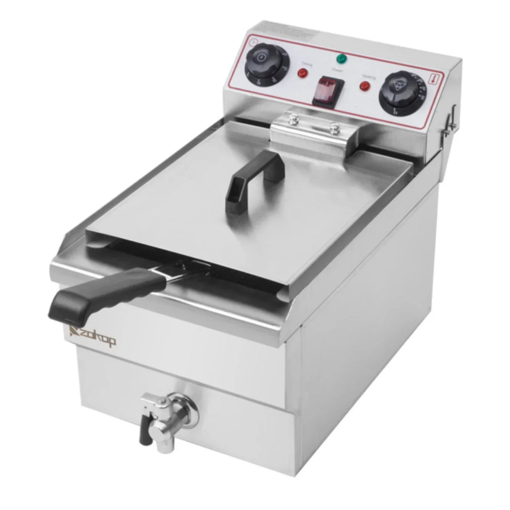 Electric Deep Fryer 8.5QT/8L Total Capacity, 12.5qt/11.8l - 1700W Blue Large Handle