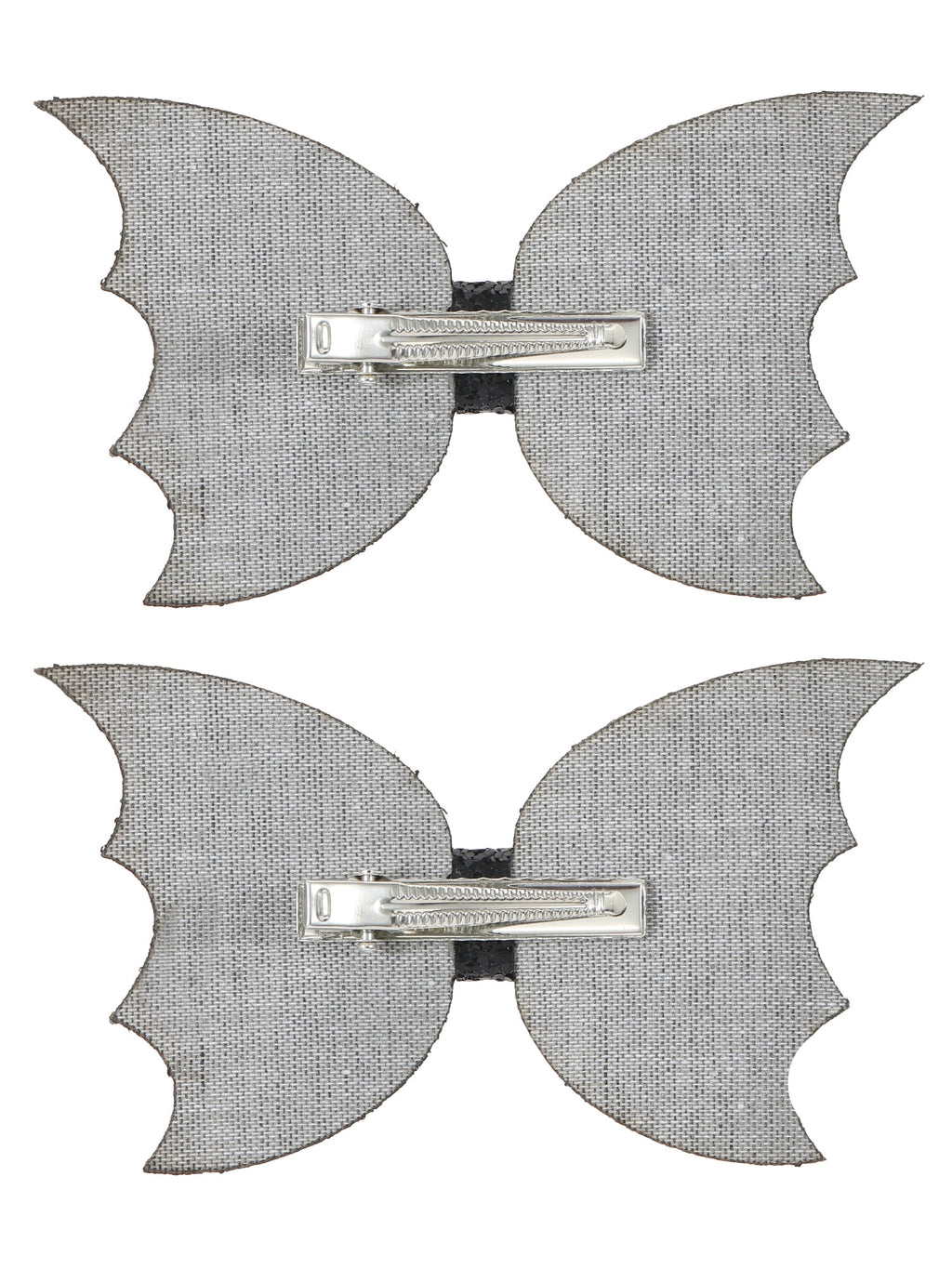 Way to Celebrate Halloween Mini Bat Bow Hair Clip Set, Black, 2 Pieces, Alligator Hair Clip