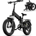Foldable Electric Bike 4.0 Fat Tire, 48V 13Ah Battery, 750W, 20in, Black - Buddy Pro