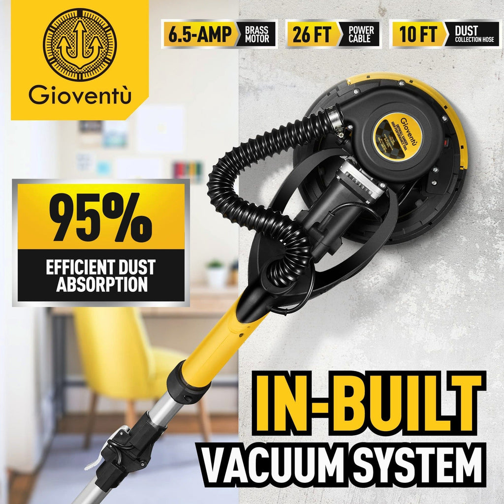Giovent Electric Drywall Sander With Vacuum For Popcorn Ceiling