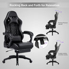 Blue Whale PU Leather Big And Tall Ergonomic Office Gaming Chair, 350 Pounds - B0BTCQ3VVW