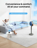 Dreo Pedestal Fan With Remote, Wi-Fi And Voice Control, 6 Modes, 8 Speeds, 12H Timer - PolyFan 513S