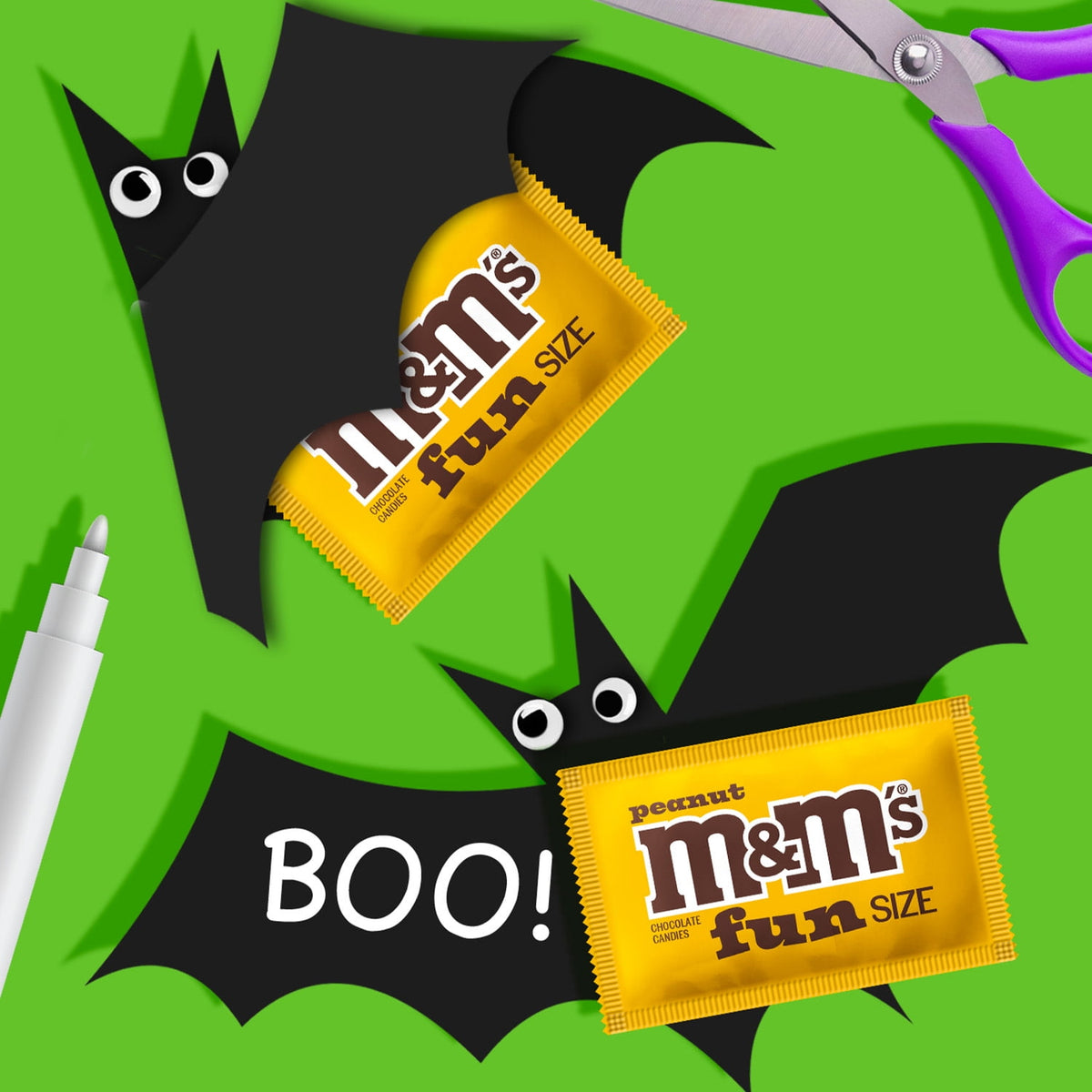 M&M's Peanut Fun Size Halloween Chocolate Candy - 10.57oz Bag