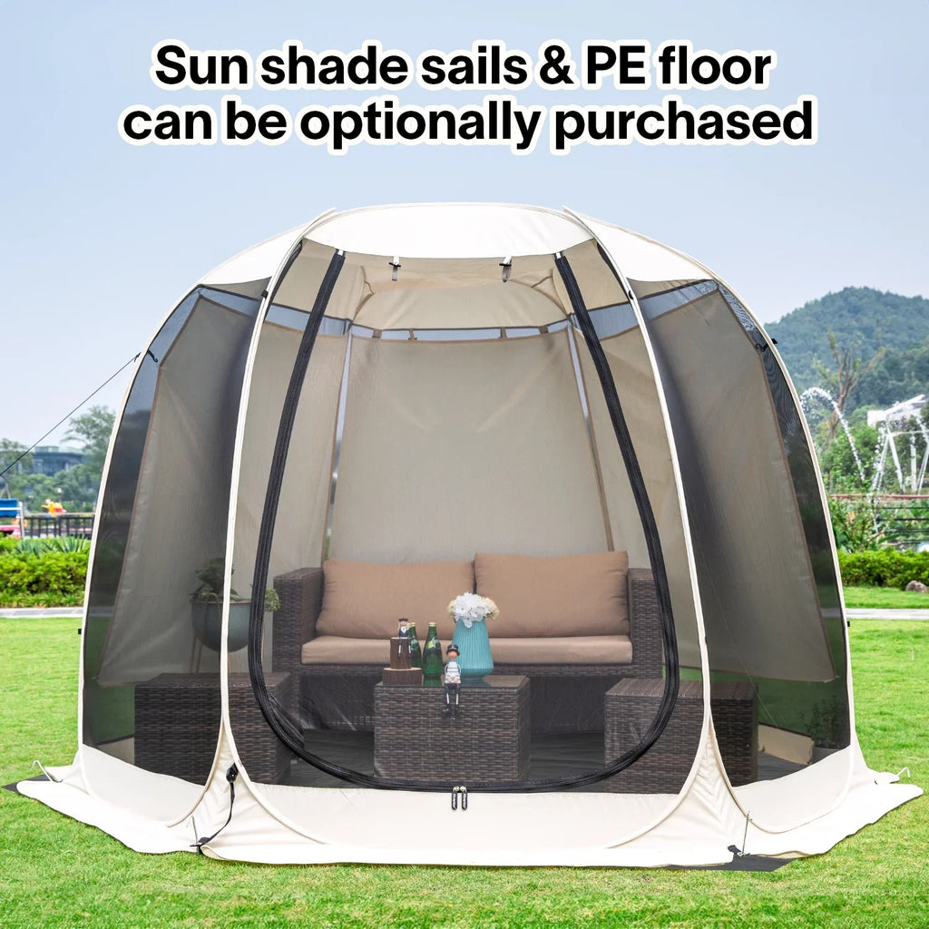 Screen House Camping Room Pop-Up Gazebo 10' x 10' Instant Canopy