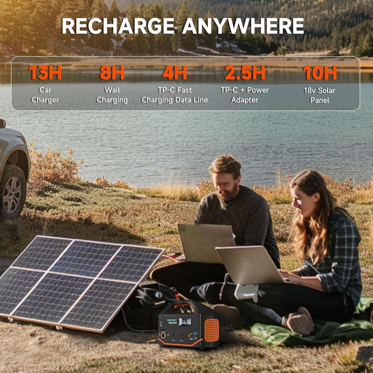 bailibatt Portable Power Station 600W 293Wh 120V - DW601S