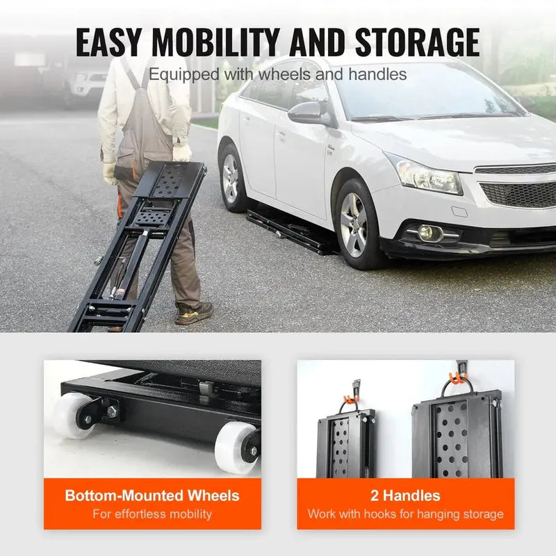 Portable 5000 lb Electric Car Lift System - Automatic Jack For Home Garage Use