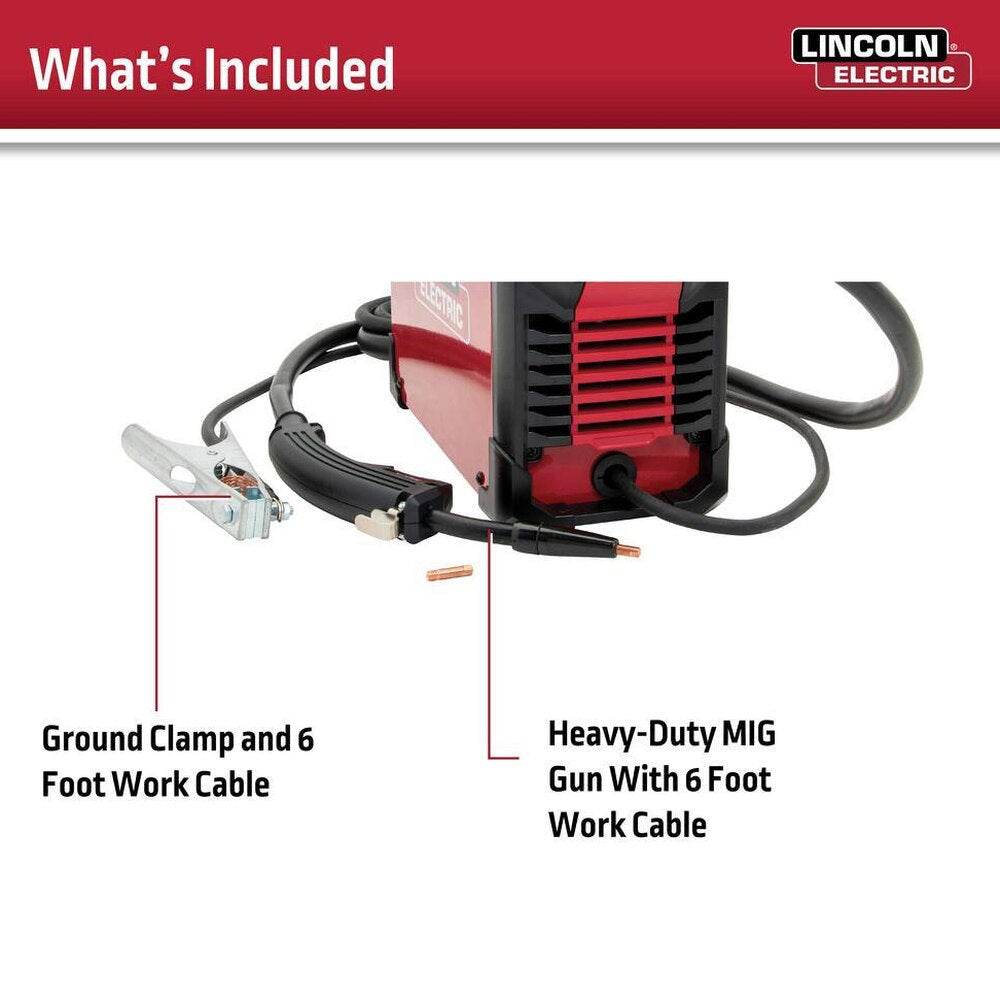 Lincoln Electric Weld-Pak 90i FC Flux-Cored Wire Feed Welder, 120V, 120 Amp, 1/4 in - K5255-1