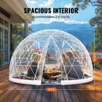 KFFKFF Outdoor Dome Tent, 9.5 Ft Clear PVC - GB-DOME-9.5