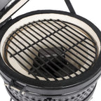 SalonMore 13in Round Ceramic Charcoal Grill - Black