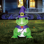 Wizard Frog Airblown Yard Inflatable, Purple and Green, 3.5', Halloween by Way To Celebrate