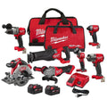Milwaukee M18 Fuel 18V Lithium-Ion Brushless Cordless 7-Tool Combo Kit 5.0 Ah - 2998-27