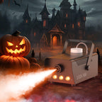 Halloween Fog Machine 500W RGB LED Smoke Machine Stage Lighting Effect with Remote Control for Halloween Wedding DJ Show Concert Bar Party