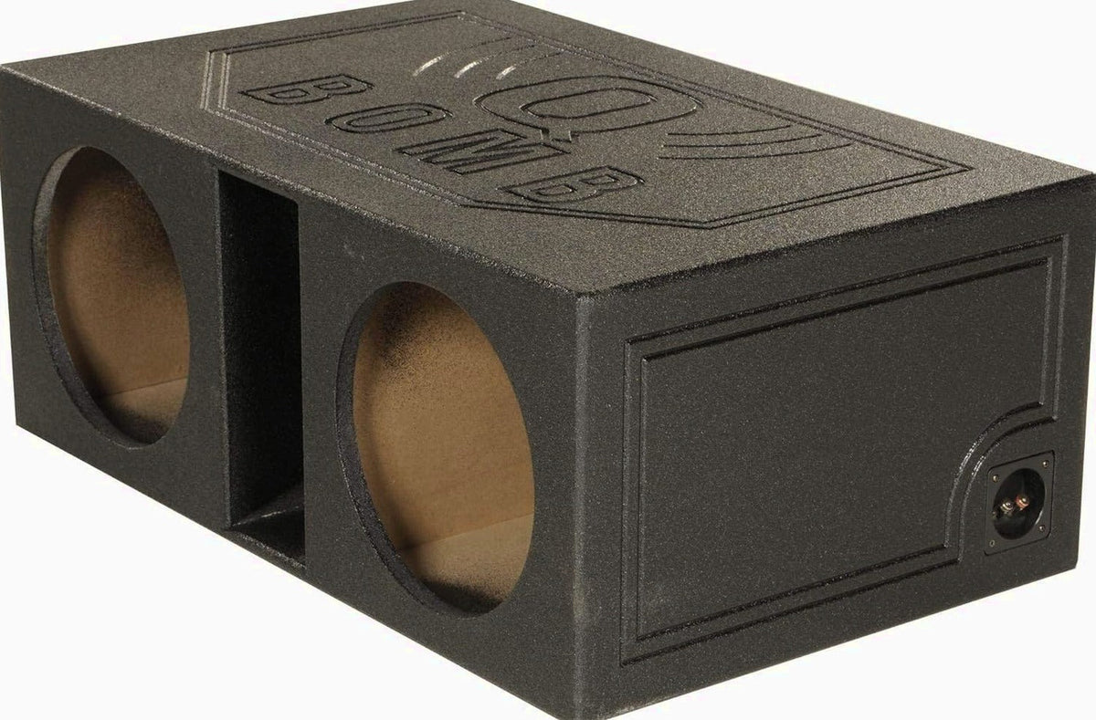 QPower Dual 12in Vented Subwoofer Box - QBOMB12VL