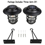 Solar Outdoor Decorative Glass Wall Lantern Light - No Wiring