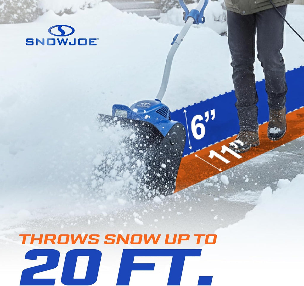 Snow Joe Corded Electric Snow Shovel 10 Amp 11-Inch Clearing Path With Headlight - 324E