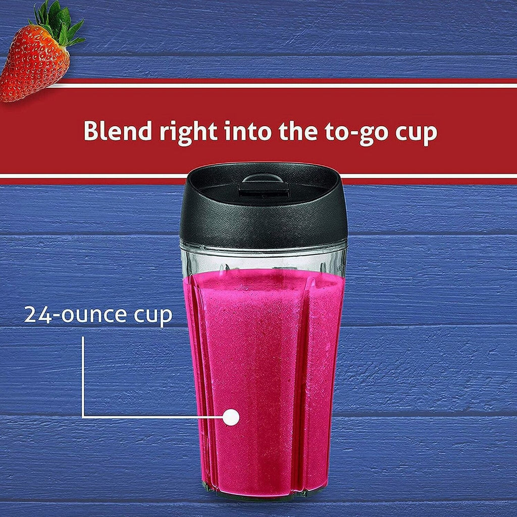 Oster Pro 1200 Blender With Glass Jar, 24-Ounce Smoothie Cup, Brushed Nickel