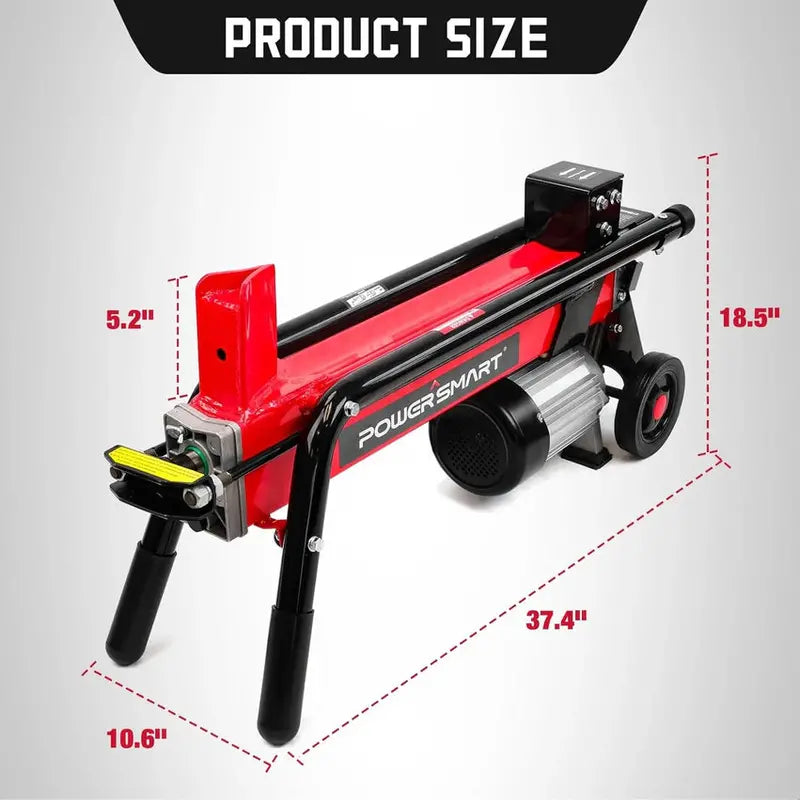 PowerSmart 7-Ton Electric Log Splitter, Horizontal Full-Beam Design, 3500 RPM, 15 Amp - DB6407