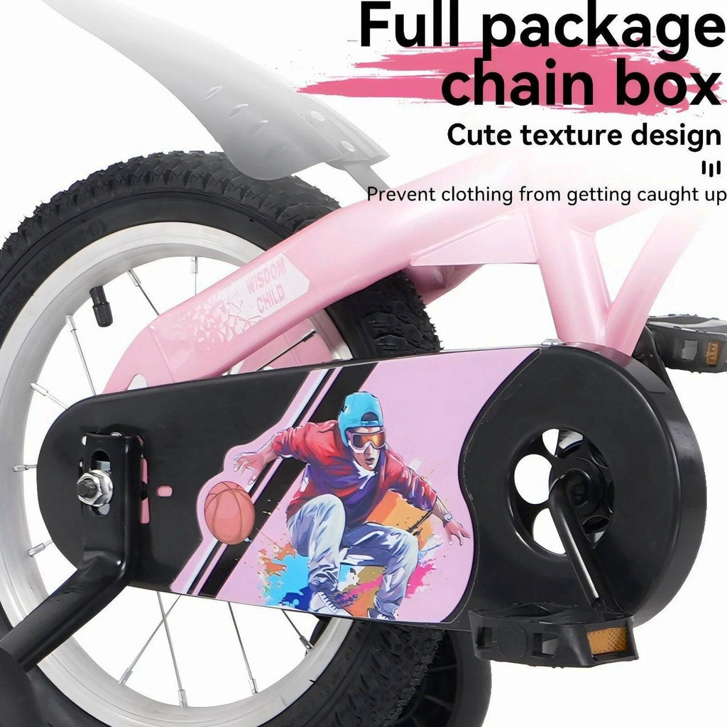 Baprem Girls' Bicycle, 18 Inch, Pink - Single Speed