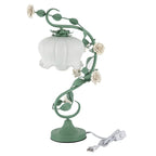 Rose Flower Table Lamp, Green, 60W Max