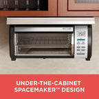 Black+Decker SpaceMaker Under-Cabinet Toaster Oven, Digital Controls, Black/Stainless Steel, Fits 9-Inch Pizza & 4 Slices