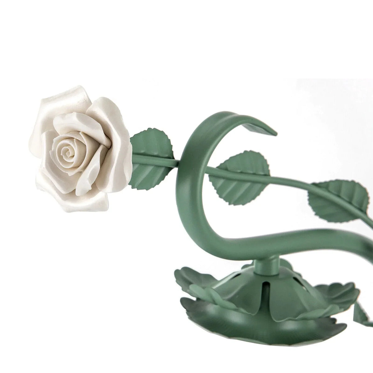 Rose Flower Table Lamp, Green, 60W Max