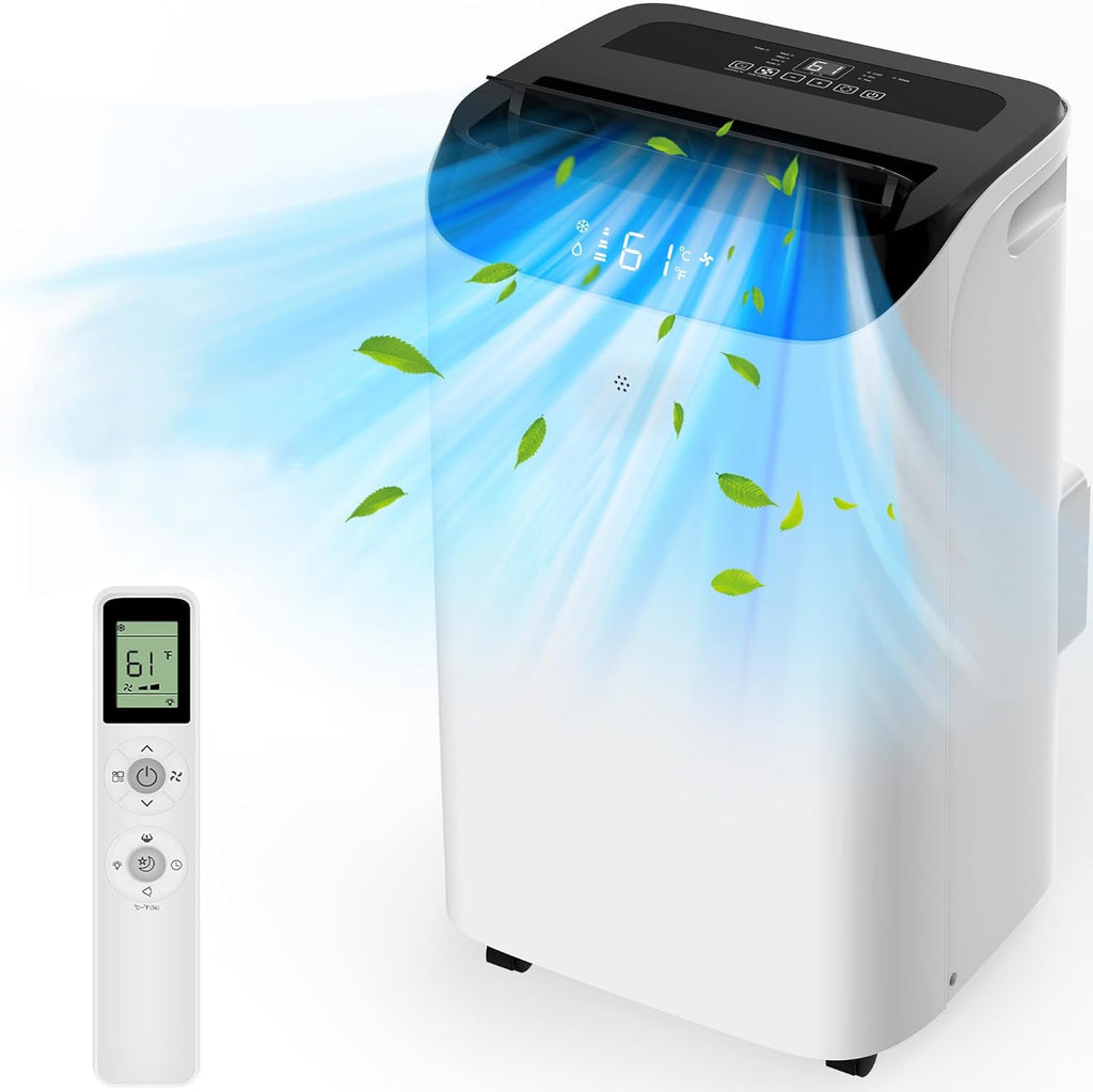 HUMHOLD Portable Air Conditioner 12000 BTU, White, 3-in-1 With Remote - HDPAC-10-A1