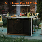 BALI OUTDOORS Propane Fire Pit Table 42 inch Black