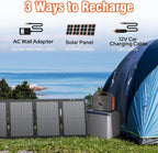 ZeroKor 300W Portable Power Station Bundle With 60W Solar Panel And 120W Power Bank