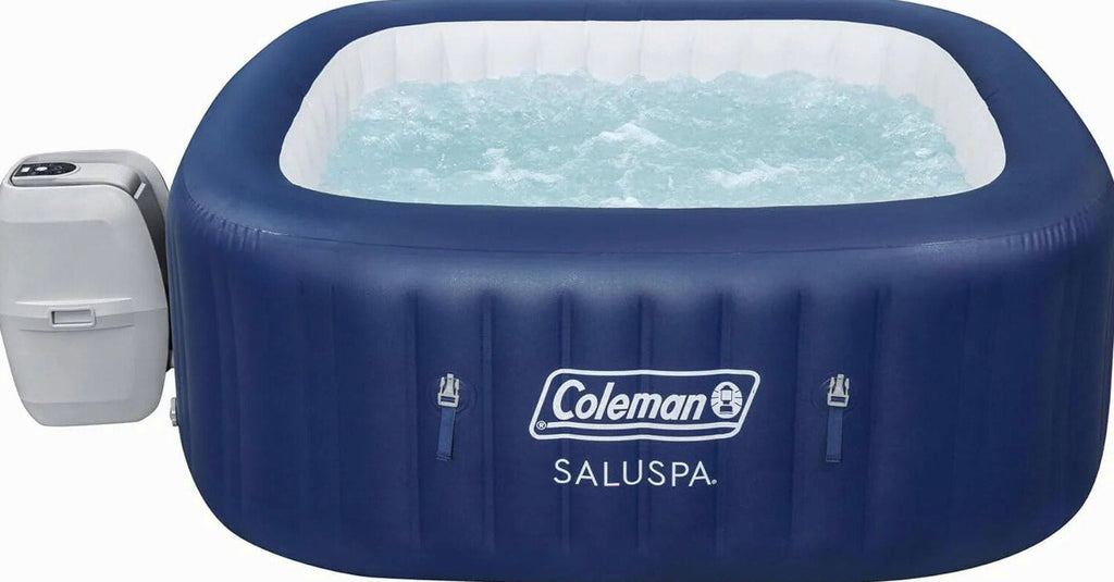 Coleman 4 To 6 Person Square Inflatable Hot Tub With 114 AirJets, Gray - 15442