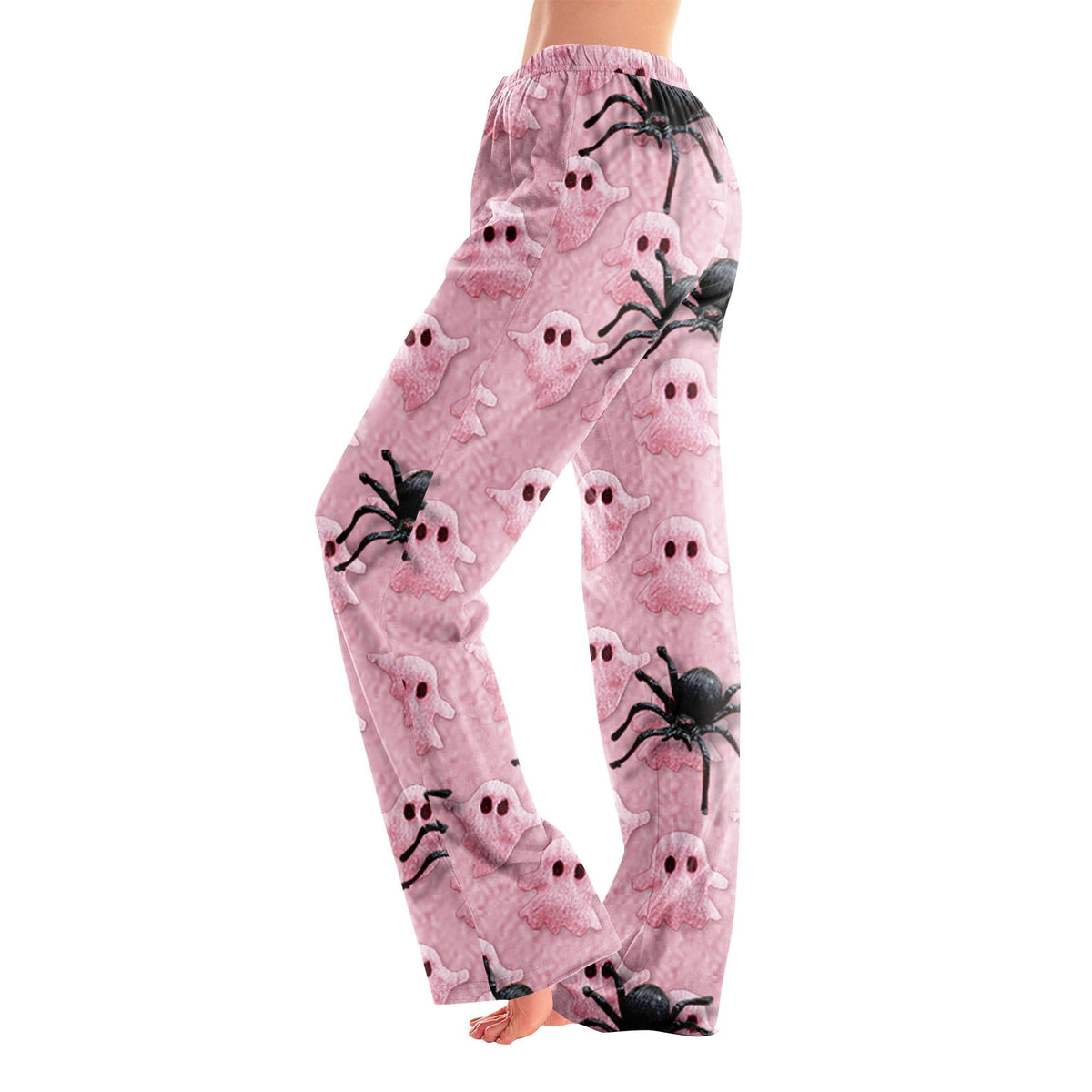 Hearthz Halloween Flannel Pajama Pants Women Plush Fuzzy Pajama Pants for Women Plaid Warm Cozy Pj Bottoms Lounge Pants Flannel Pants for Women