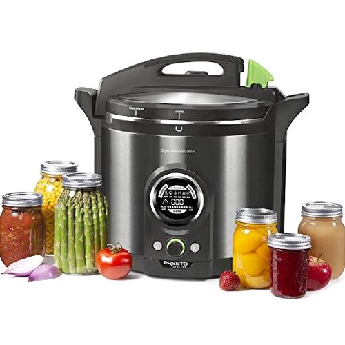 Presto 12 Qt Digital Pressure Canner, Black Stainless - 02144