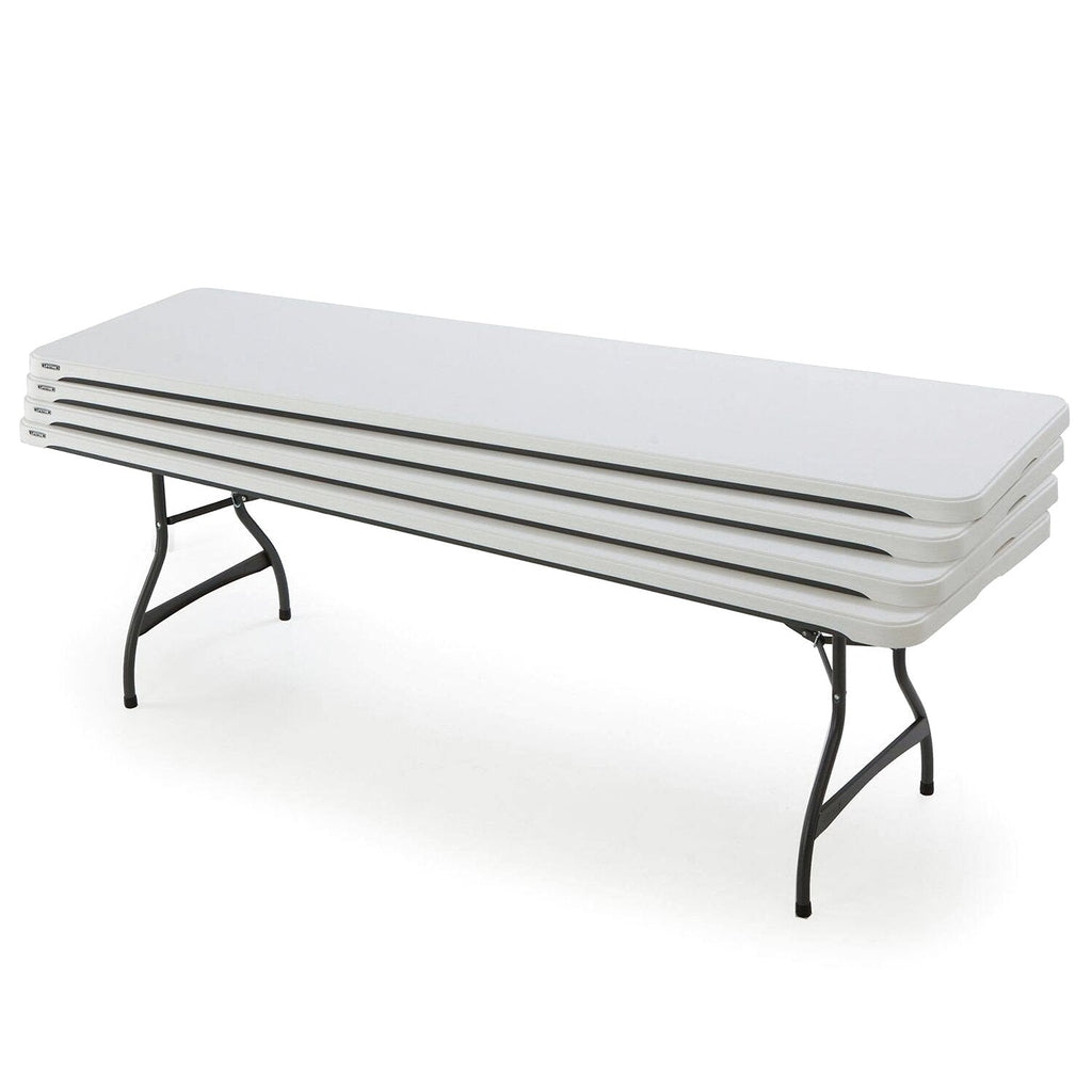 Lifetime 4-Pack Commercial Stacking 8 ft Folding Table - White - 80344