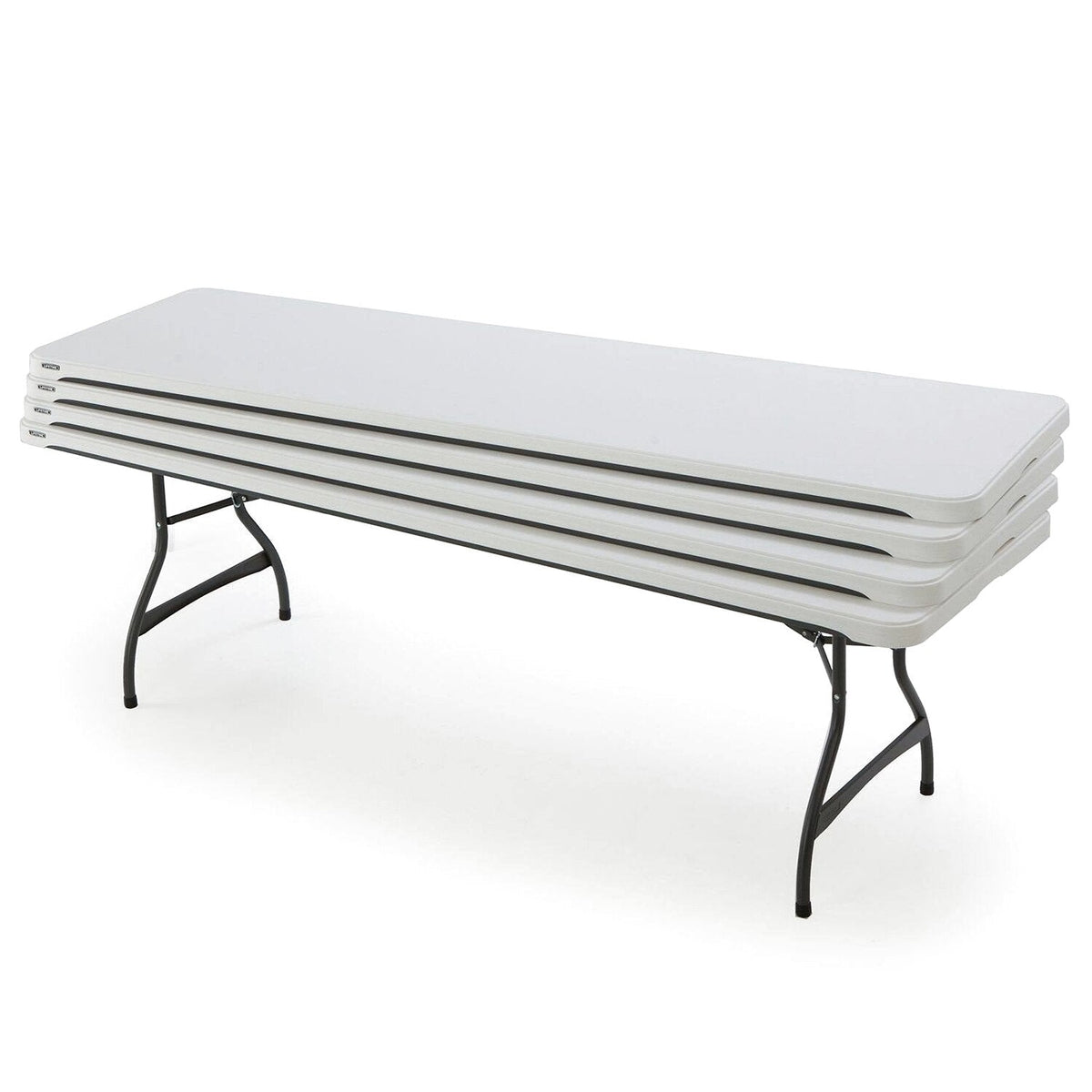 Lifetime 4-Pack Commercial Stacking 8 ft Folding Table - White - 80344