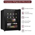 Zimtown 16 Bottle Compressor Wine Cooler Refrigerator, Black - Digital Temperature Control With Lock