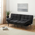 Mainstays Memory Foam Futon, Black Faux Suede Fabric, Full - MS95-010-107-02
