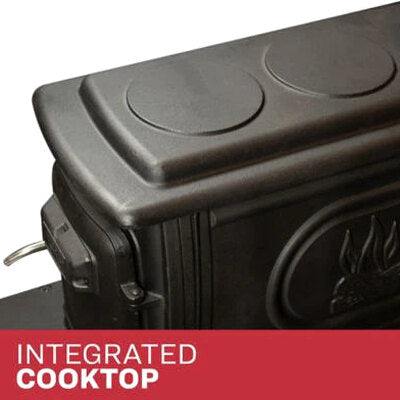Logwood Cast Iron Wood Stove, 900 Sq. Ft., EPA Exempt - 1269E