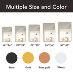 Framed Wall Vanity Mirror With Rounded Corners, 1 Piece