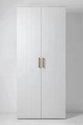 Stockholm Universal Storage Cupboard With VJ Paneling And Deco Gold Handles - 1850 x 800 W x 400D