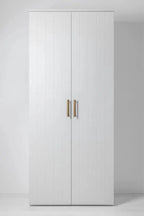 Stockholm Universal Storage Cupboard With VJ Paneling And Deco Gold Handles - 1850 x 800 W x 400D