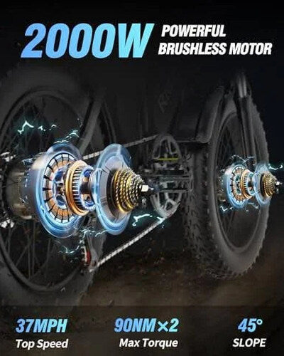 Dual Motor Electric Bike 2000W 52V 40Ah - Q20PRO