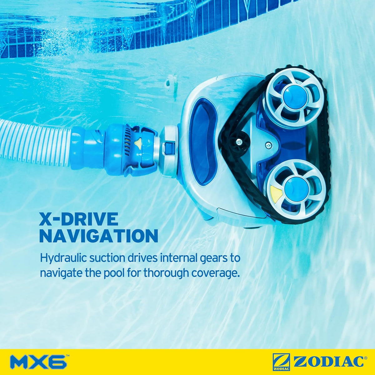 Zodiac MX6 Suction-Side In-Ground Pool Cleaner With 32 ft Twist Lock Hose - MX6