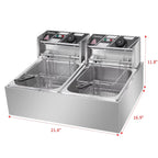 SalonMore Stainless Steel Deep Fryer, 5000W, 12.7Qt
