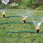 Domestify Portable Sprinkler Set - 3 Heads, 5 Spray Settings