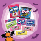 Nerds Core Winners Halloween Trick-or-Treat Variety Bag, NERDS Gummy Clusters, SweeTARTS, Trolli, Laffy Taffy, and NERDS Original, 60 Pieces, 20.58 Ounces