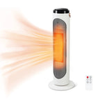 PTC Oscillating Ceramic Space Heater 1500W With Remote And 24-Hour Timer - White