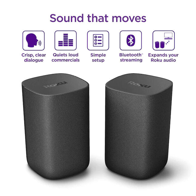 Roku Wireless Speakers 6.1-in 80-Watt Set of 2