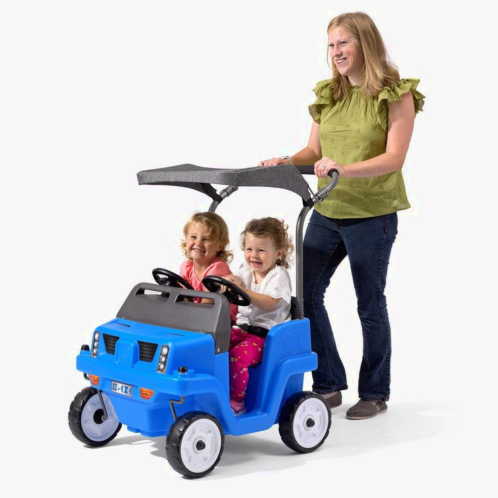 Step2 Side-By-Side Push Around SUV Two-Seater Push Car, Blue - 483399