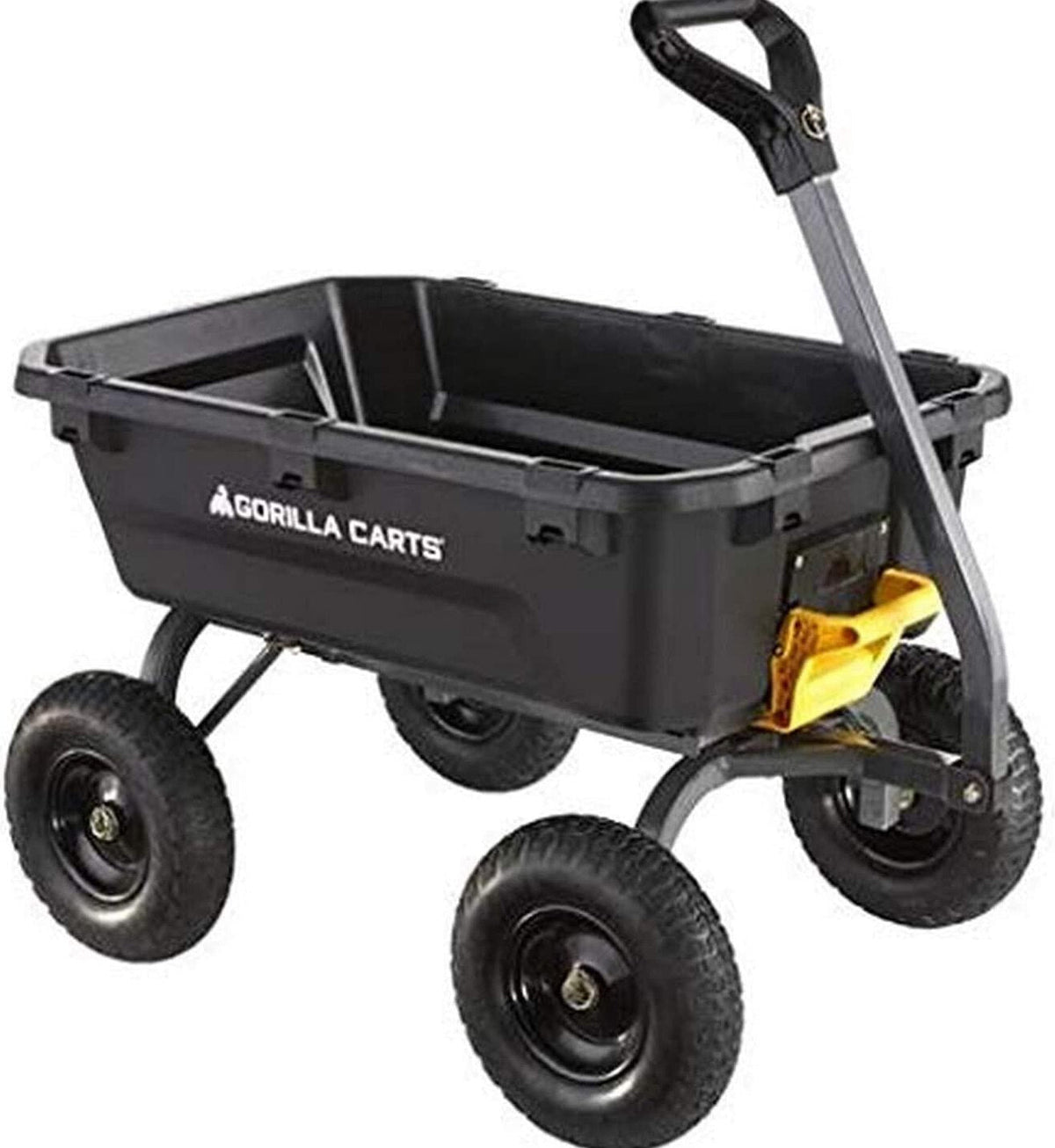 Gorilla Carts Heavy-Duty Poly Garden Dump Cart, 7 Cu. Ft., Black - 7GCG-NF